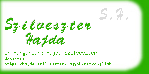 szilveszter hajda business card